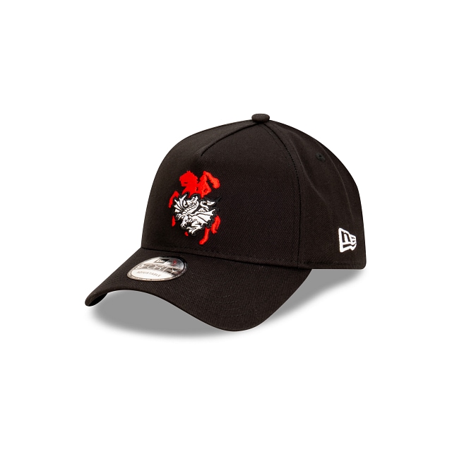 NRL St George Illawarra Dragons Official Team Colours Logo 9Forty A-Frame (NQC4770) - Black New Era Caps